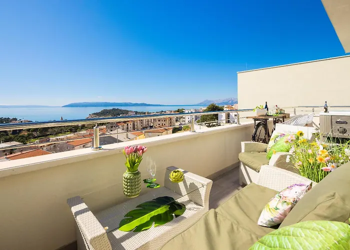 Luxury Penthouse With Jacuzzi, Panoramic View Lejlighed Makarska