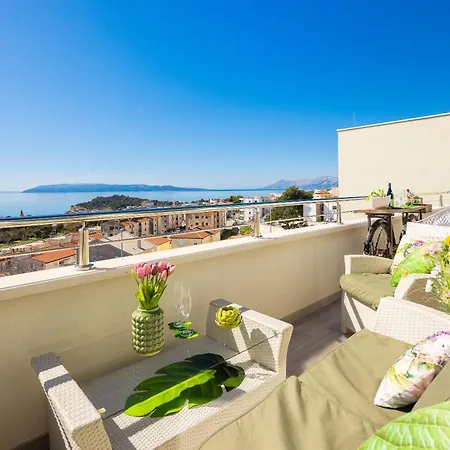 Luxury Penthouse With Jacuzzi, Panoramic View Apartment Makarska