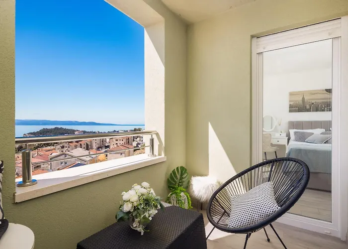 شقة Luxury Penthouse With Jacuzzi, Panoramic View ماكارسكا